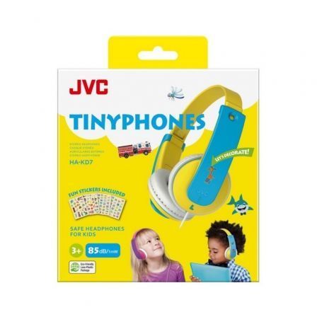 JVC Auriculares Infantiles HA-KD7 Jack 3.5 Amarillos con Limitación de Volumen 85dB JVC Auriculares Infantiles HA-KD7 Jack 3.5 Amarillos con Limitación de Volumen 85dB